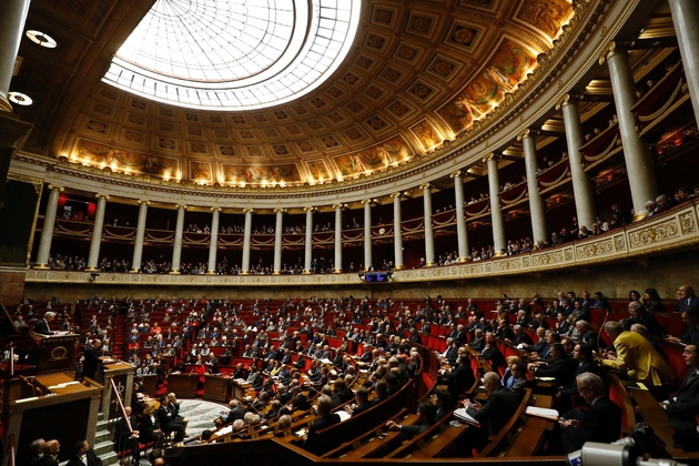 L'hémicycle de l'Assemblée nationale où Bernard cazeneuve prononce son discours de politique générale, le 13 décembre 2016