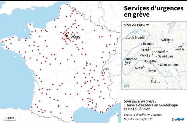 Services d'urgences en grève