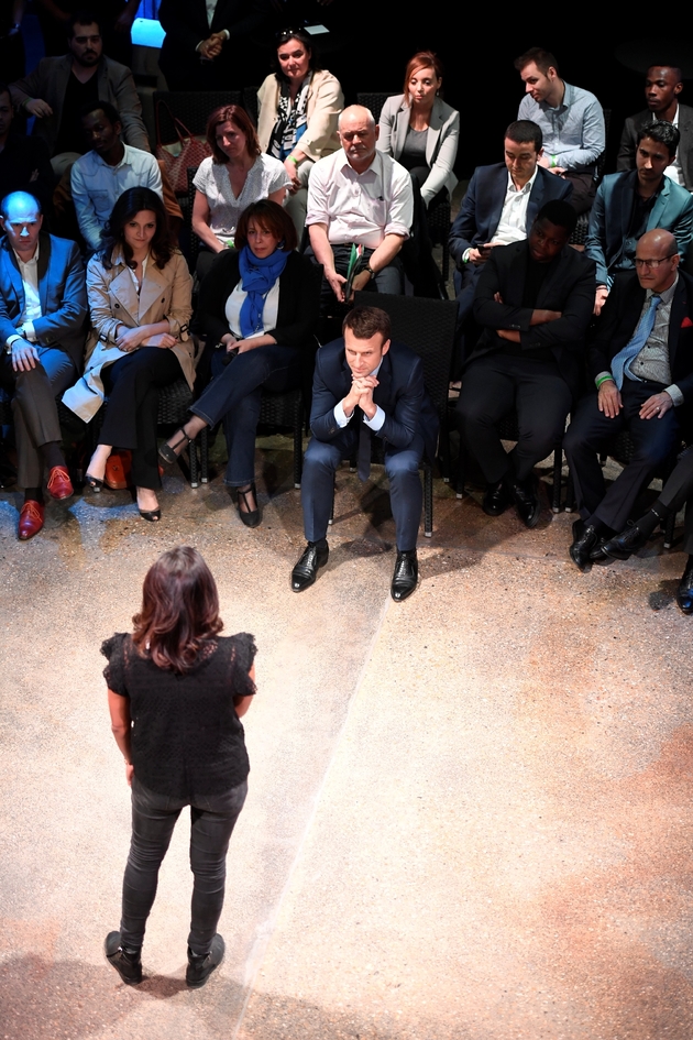 Emmanuel Macron à Saint-Denis, près de Paris, le 30 mars 2017