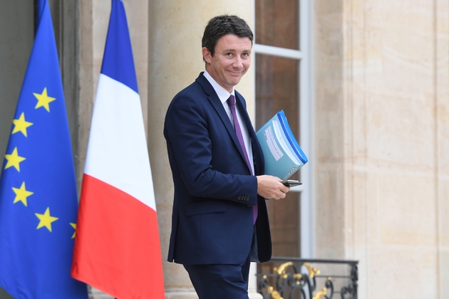 Benjamin Griveaux, secrétaire d’État à l’Économie, quittant l'Élysée après un conseil des ministres le 27 septembre 2017