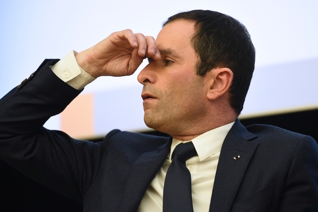 Benoit Hamon lors d'une rencontre à l'Assemblée des Départements de France, le 8 mars 2017