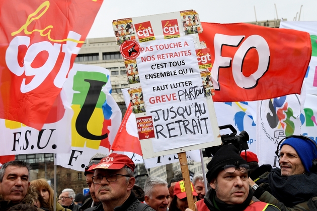 Manifestation contre la réforme des retraites le 15 janvier 2020 à Paris