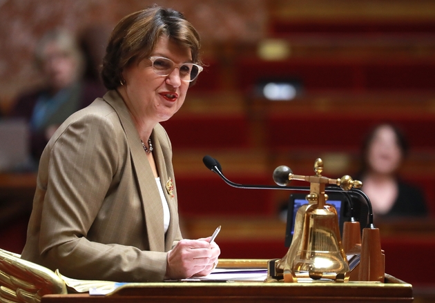 La présidente de séance Annie Genevard (LR), le 24 février 2020 à l'Assemblée nationale à Paris