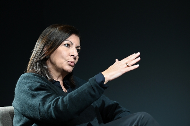 Anne Hidalgo, candidate à sa succession à la mairie de Paris en mars, lors d'un entretien le 11 février 2020 à Paris