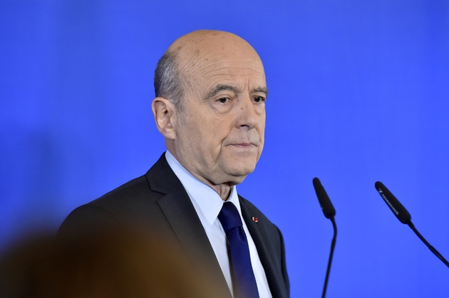 Le maire de Bordeaux, alain Juppé,  lors de sa conférence de presse dans sa ville, le 6 mars 2017