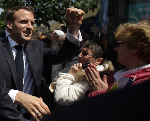 Emmanuel Macron au sommet européen à Sibiu dans le centre de la  Roumanie, le 9 mai 2019