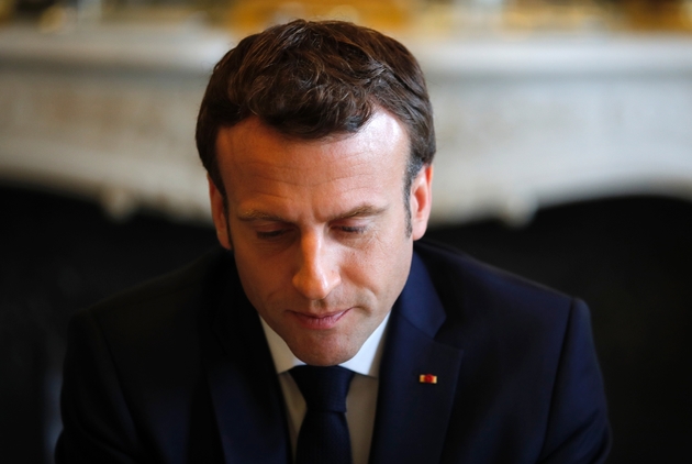Emmanuel Macron à l'Elysée à Paris le 5 avril 2019