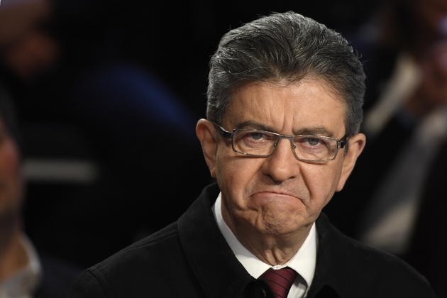 Jean-Luc Melenchon sur le plateau de BFM TV et CNews le 4 avril 2017 à La Plaine-Saint-Denis