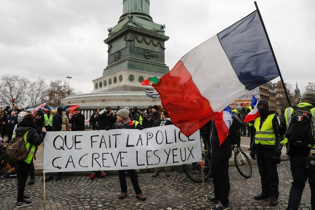 Des manifestants 