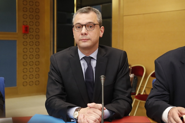 Le secrétaire général de l'Elysée Alexis Kohler devant la Commission des lois du Sénat le 26 juillet 2018 à Paris