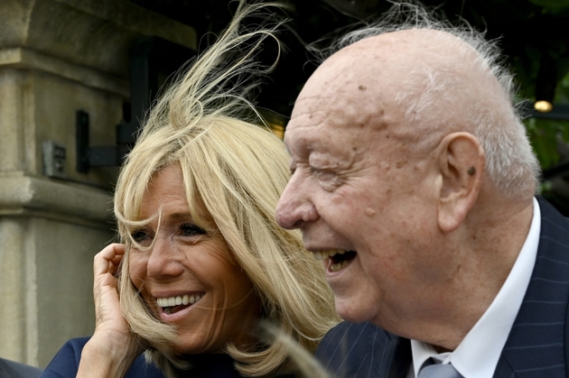 Brigitte Macron au côté du maire de Marseille Jean-Claude Gaudin, lors d'une visite dans la cité phocéenne, le 14 juin 2019