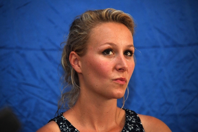 Marion Maréchal-Le Pen lors d'un meeting au Cailar le 14 juin 2017