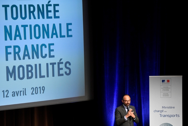 Edouard Philippe à Grans (Bouches-du-Rhône), le 12 avril 2019 pour la première étape de la tournée nationale 