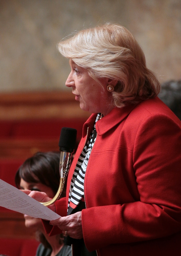 L'ex-députée de la Moselle Marie-Jo Zimmermann s'exprimant à l'Assemblée nationale, lors d'une session de questions au gouvernement. Paris, 27 janvier 2016.