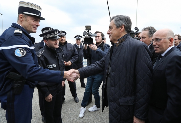 François Fillon et Eric Ciotti le 11 janvier 2017 à Menton