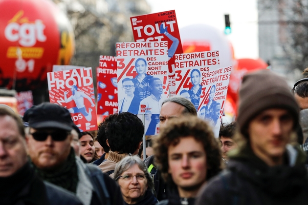 Manifestation contre la réforme des retraites, le 29 janvier 2020 à Paris