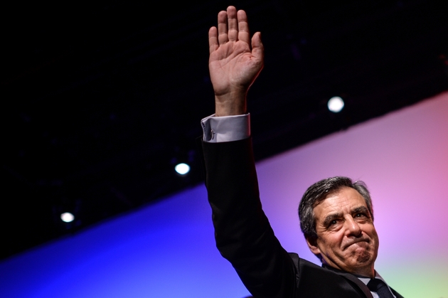 Le candidat LR à la présidentielle, François Fillon, à Besançon lors d'un meeting le 9 mars 2017
