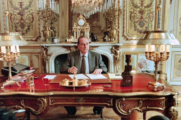 Jacques Chirac à l'Elysée en 1996