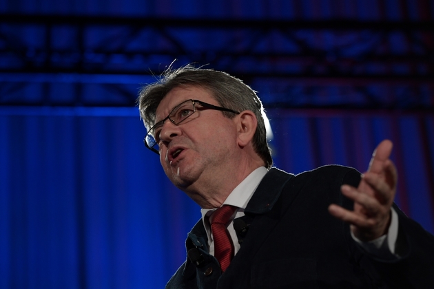 Jean-Luc Mélenchon, candidat de La France insoumise à la présidentielle, le 25 février 2017 à Vincennes près de Paris
