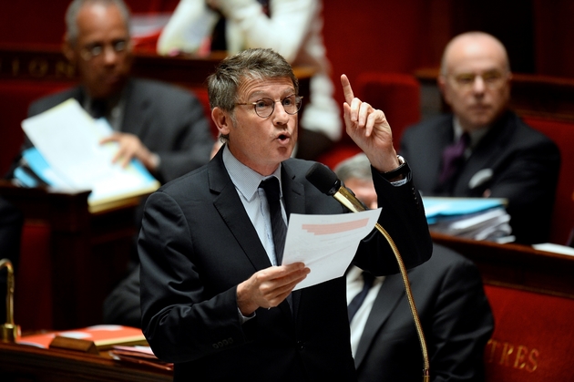 Vincent Peillon lors des questions au gouvernement le 11 février 2014 à l'Assemblée nationale à Paris 