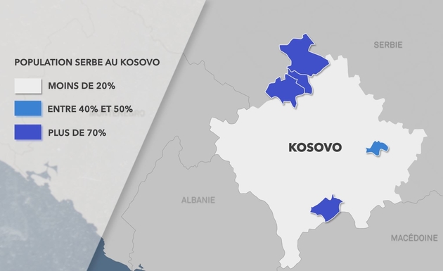 Carte enclaves serbes Kosovo