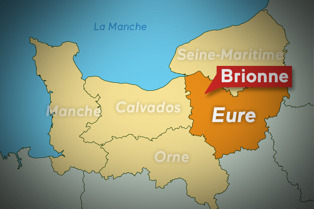 CARTE BRIONNE (EURE)