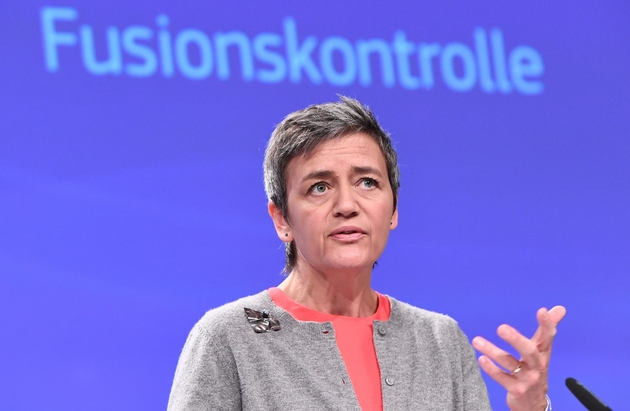 La commissaire européenne à la Concurrence, la Danoise Margrethe Vestager, le 5 avril 2017 à Bruxelles