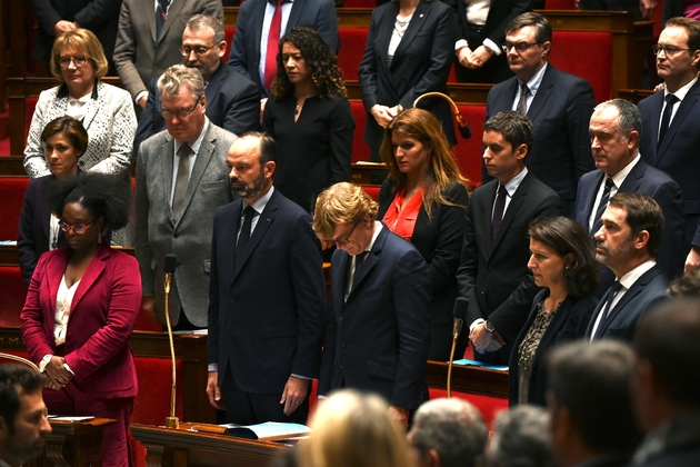 Une partie du gouvernement à l'Assemblée nationale lors de l'hommage aux militaires tués au Mali, le 26 novembre 2019