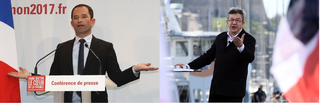 Benoît Hamon et Jean-Luc Mélenchon