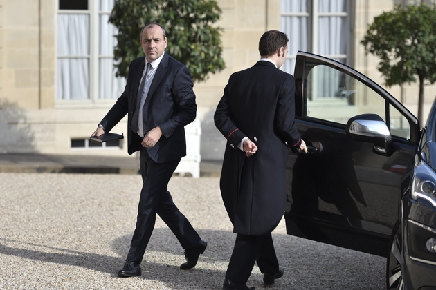 Le secrétaire général de la CFDT Laurent Berger arrive à l'Elysée le 23 mai 2017