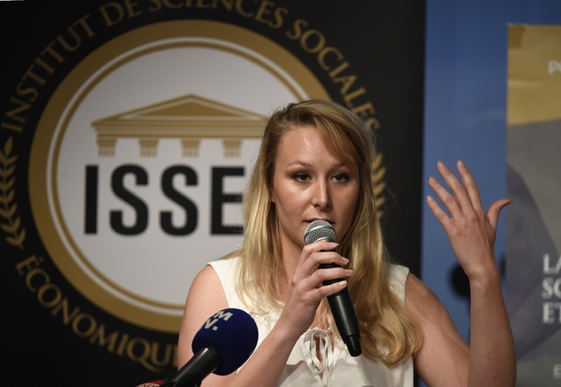 Marion Marechal le 14 juin 2019 à Lyon pour le premier anniversaire de l'école de Sciecnes politiques qu'elle a fondée