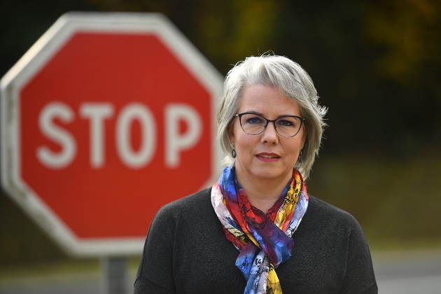 Jacline Mouraud, une des représentantes du mouvement, à Bohal le 13 novembre 2018