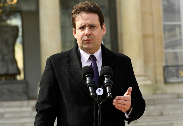Le ministre de l'Intérieur, Matthias Fekl devant le palais de l'Elysée à Paris le 5 avril 2017