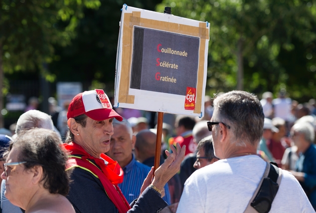 Manifestation contre la hausse de la Contribution Sociale Généralisée (CSG) à Marseille, le 14 juin 2018