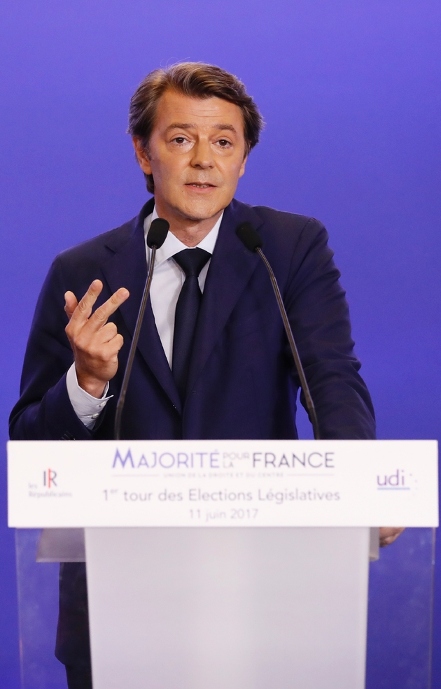 François Baroin, chef de file LR pour les législatives, donne une conférence de presse au siège de LR à Paris, le 11 juin 2016