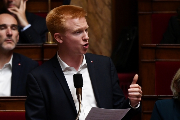Le député La France insoumise Adrien Quatennens pendant une séance de questions au gouvernement, le 26 septembre 2018 à l'Assemblée nationale