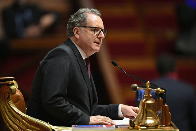 Le président de l'Assemblée nationale, Richard Ferrand, lors d'une séance de questions au gouvernement, le 23 janvier 2019