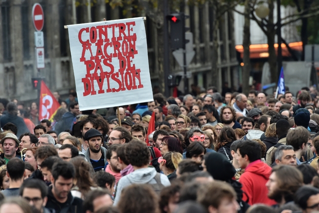 Manifestation de fonctionnaires contre les 