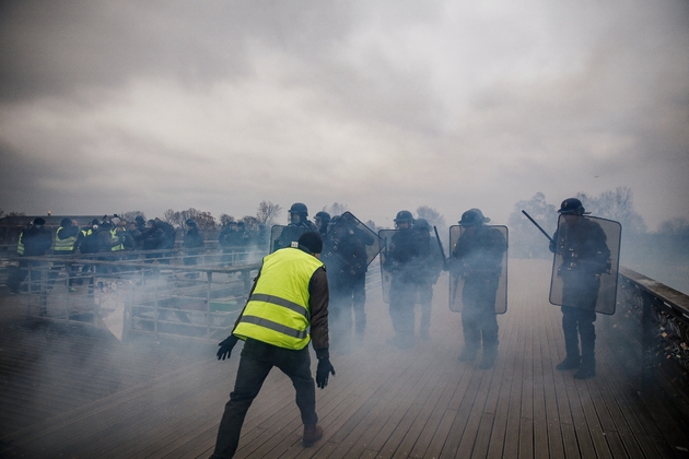 Heurts entre forces de l'ordre et manifestants lors de 