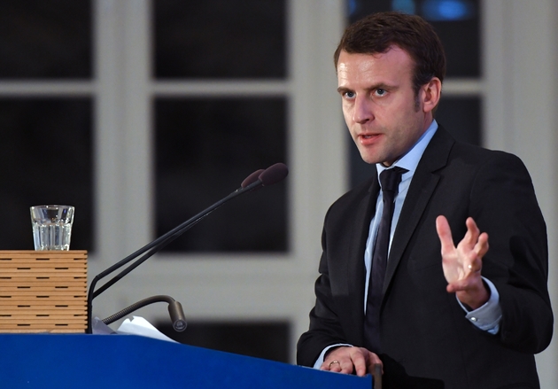 Emmanuel Macron lors d'une conférence à l'université Humbolt de Berlin, le 10 janvier 2017