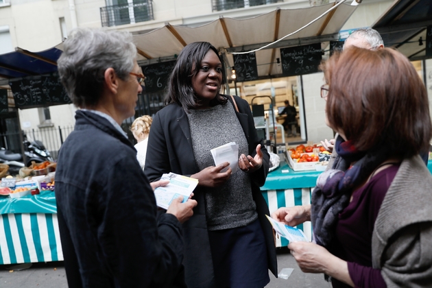 Laetitia Avia (c), avocate et candidate aux législatives pour 