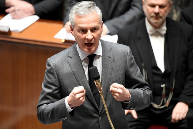 Le ministre de l'Economie Bruno Le Maire à l'Assemblée nationale, le 10 avril 2019 à Paris