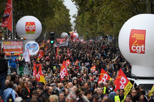 Manifestation de fonctionnaires contre les 