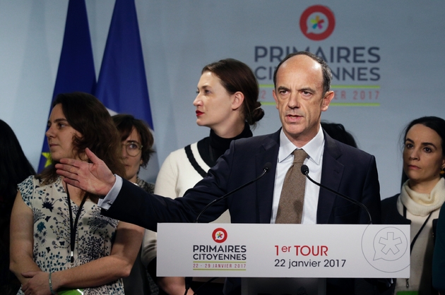 Thomas Clay, président de la Haute autorité de la primaire, à l'annonce des résultats du premier tour le 22 janvier 2017 à Paris