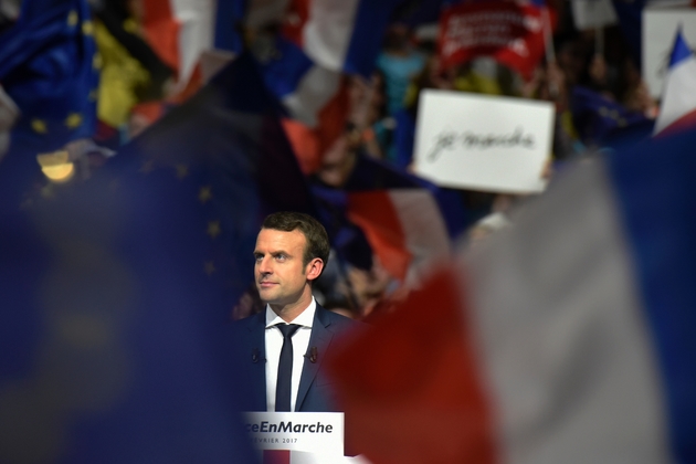 Emmanuel Macron en meeting à Lyon, le 4 février 2017 