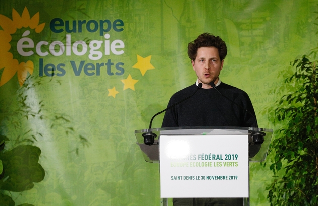 Le porte-parole d'Europe Ecologie Les Verts (EELV), Julien Bayou, le 30 novembre 2019 à Saint-Denis, au nord de Paris