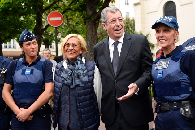 Les époux Balkany, Patrick et Isabelle, le 7 mai 2015 à Levallois-Perret