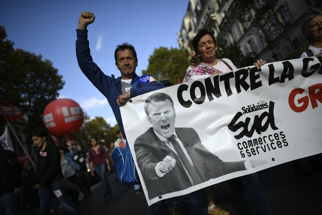 Manifestation contre la réforme du code du travail, le 19 octobre 2017 à Paris