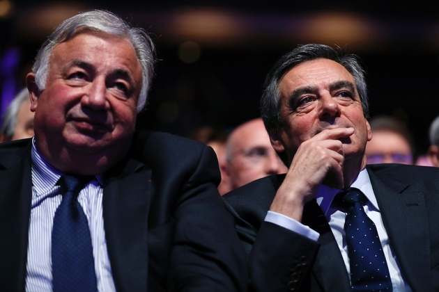 François Fillon et Gérard Larcher le 14 janvier 2017 à Paris