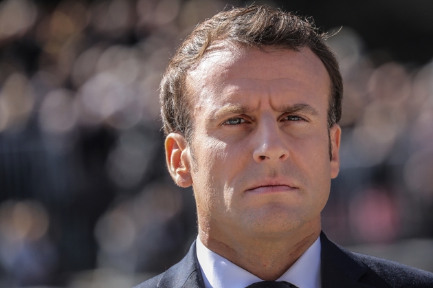 Emmanuel Macron lors d'un hommage aux résistants du plateau des Glières, le 31 mars 2019